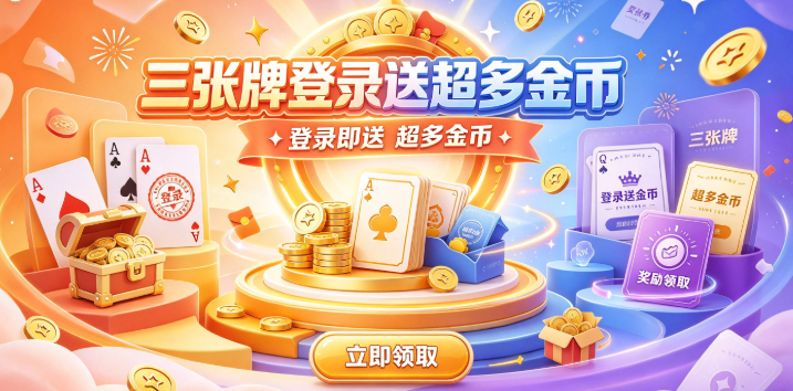 三张牌登录送超多金币-三张牌输光自动补满-三张牌真人匹配单机放松
