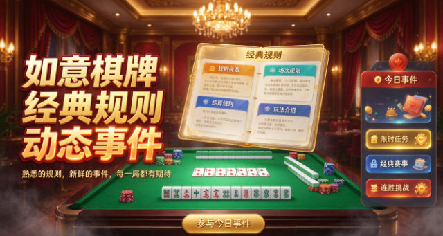 如意棋牌经典规则动态事件-如意棋牌卡牌替换信息隐藏-如意棋牌真实玩家同台竞技