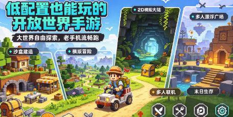 低配置也能玩的开放世界手游｜大世界自由探索，老手机流畅跑