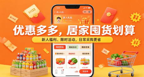 线上商超软件汇总-新人优惠多-生鲜当日送达购物工具合集